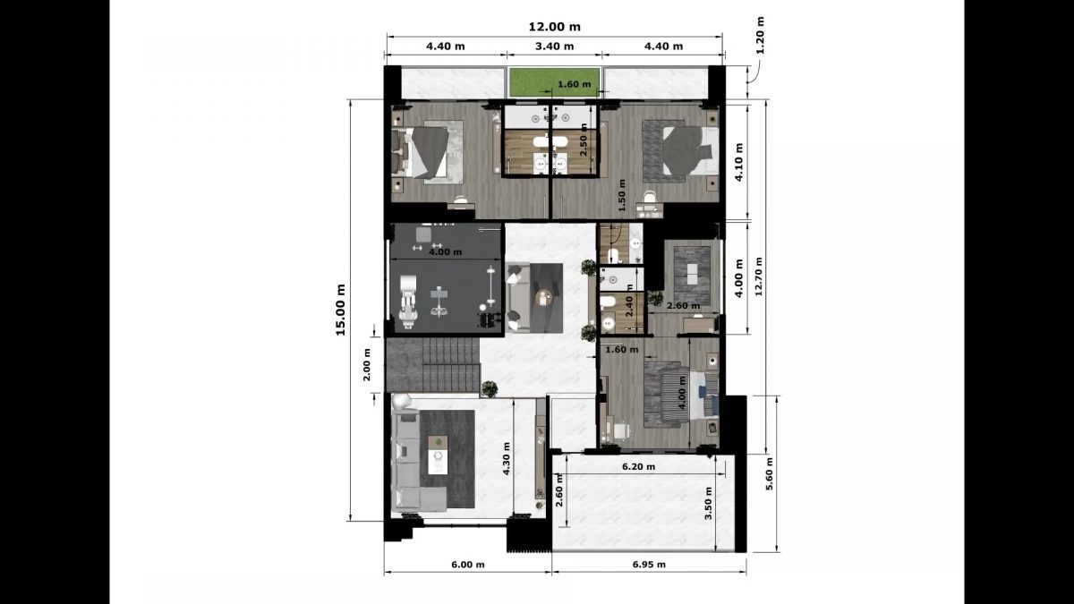 House Design 39x49 Feet Home Design 12x15 M 5 Bedrooms 7 Baths