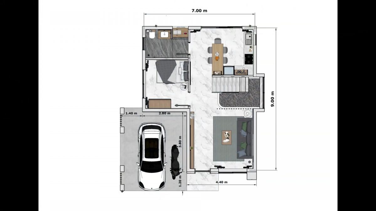 New Home Design 23x30 Feet House Design 7x9 M 4 Bed 3 Bath