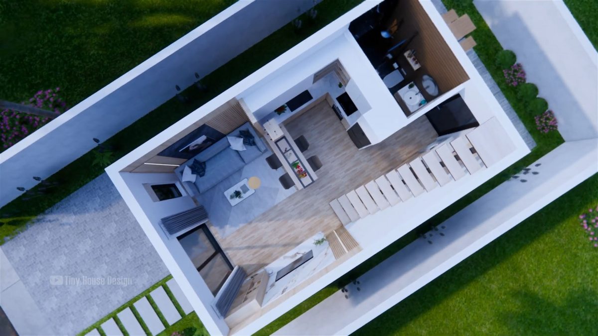 Small House Design 13x23 Feet Home Design Plan 4x7 M 2 Bed 2 Bath
