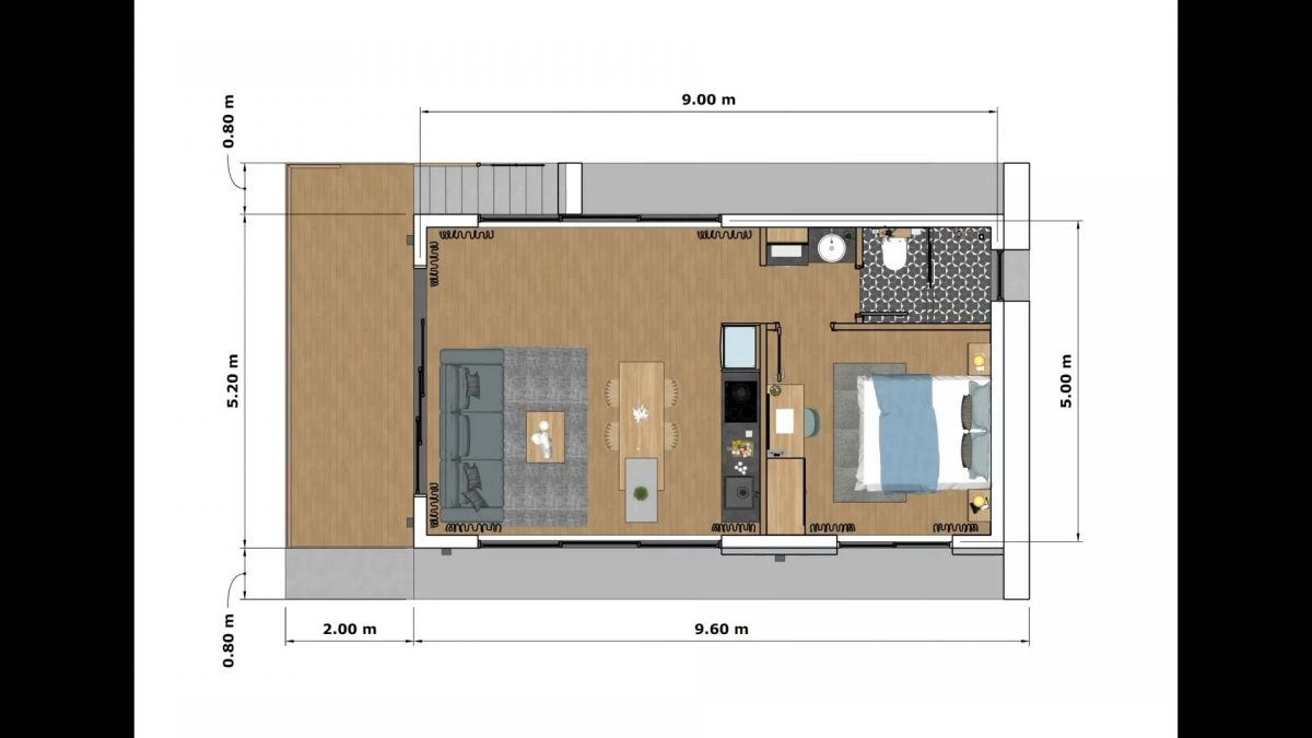 Small House Design 17x30 Feet Home Design 5x9 M 1 Bed 1 Bath