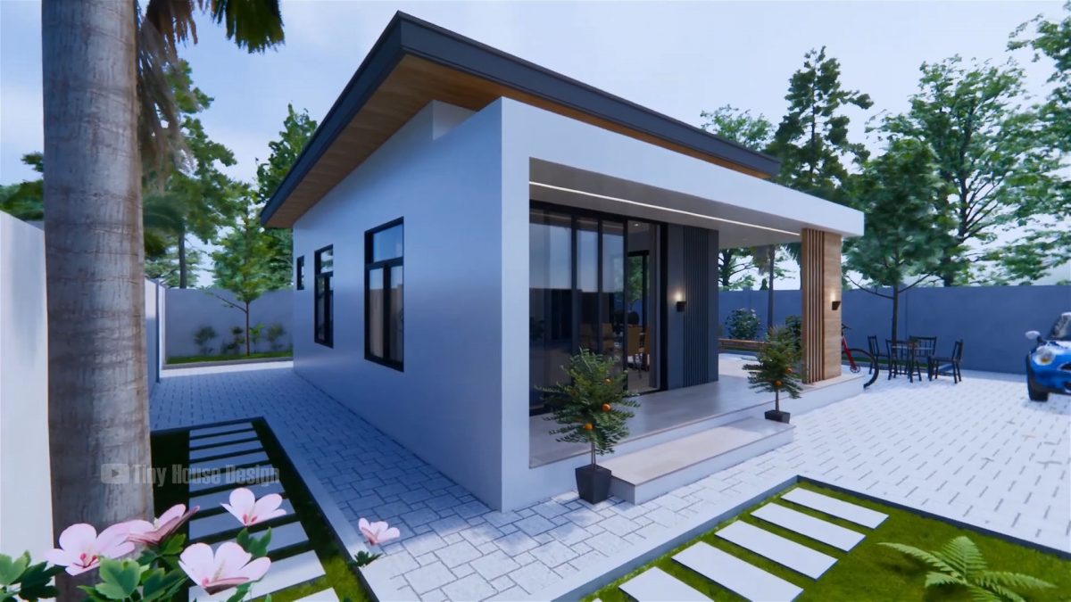 Small House Design Home 23x28 Feet Design Plan 7x8.5 M 1 Bed 1 Bath