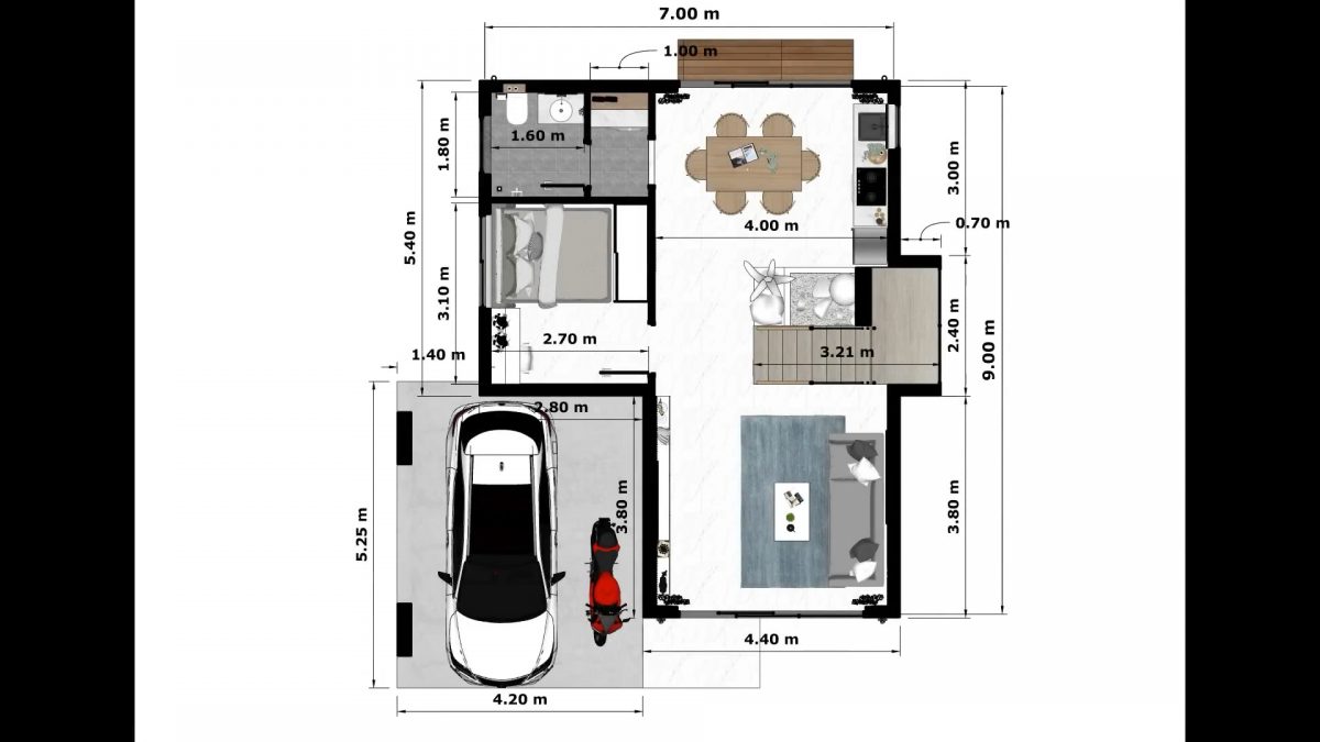 Two Storey House Design 23x30 Feet Home Design 7x9 M 4 Beds 3 Bath