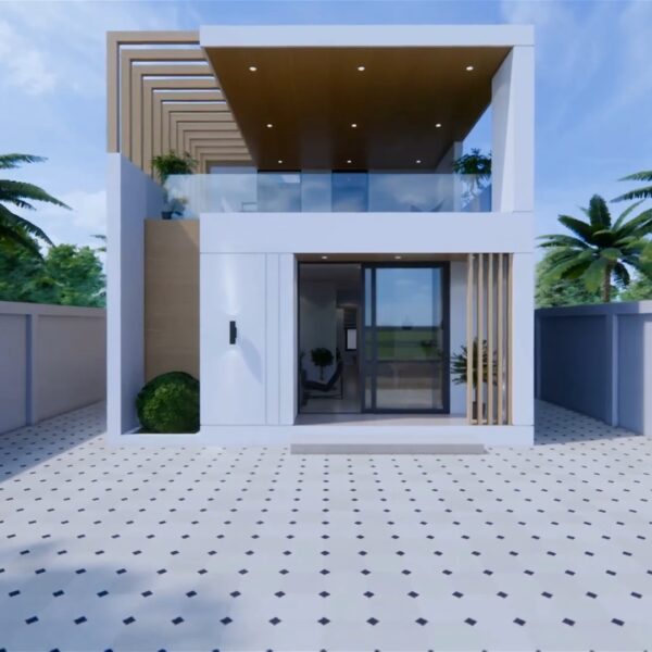 20x33 House Design Plan 6x10 Meter 3 Bed 3 Bath