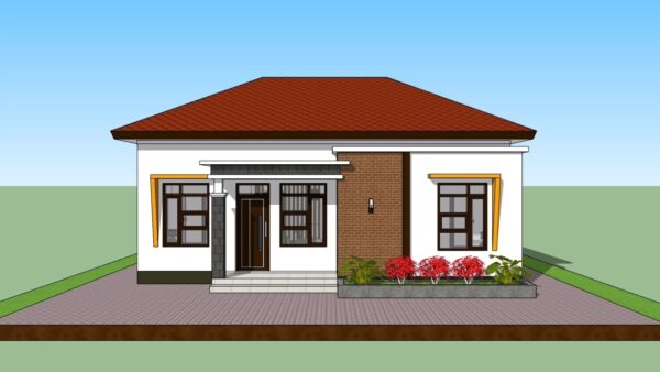 Small House Design 10x7 Meter 33x23 Feet 3 Bed 1 bath