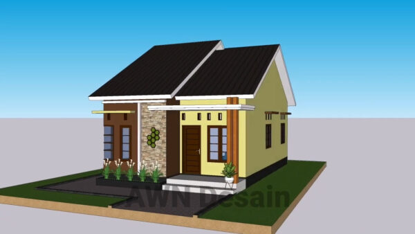 Small House Design 20x33 Feet 6x10 Meter 3 Bed 1 bath