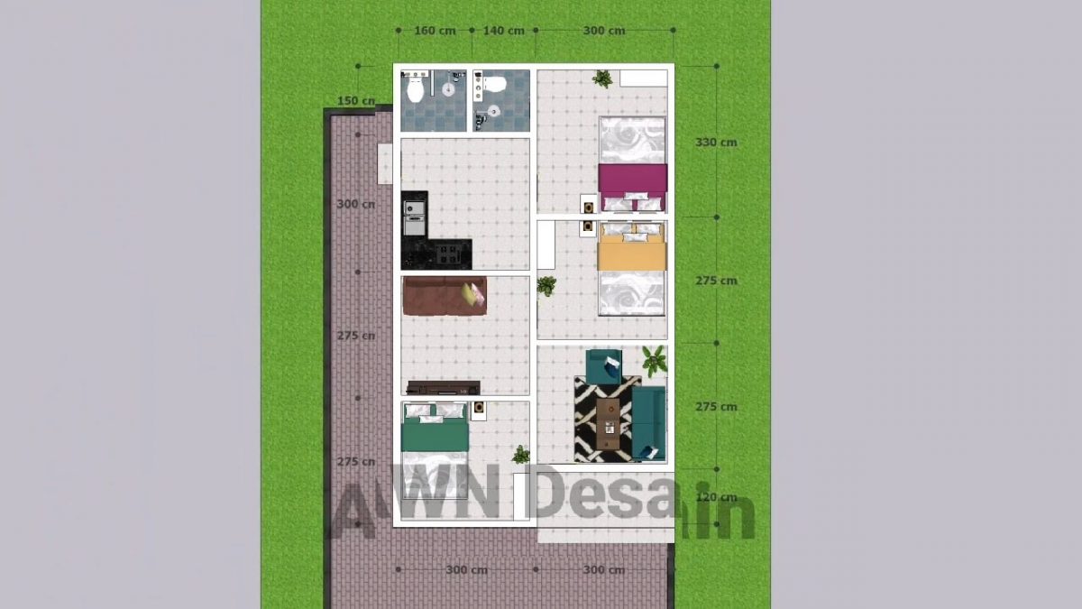 Small House Design 20x33 Feet Home design plan 6x10 Meter 3 Bed 1 bath PDF Full Plan