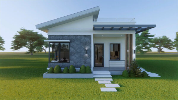 Small House Design 22x26 Feet Home Design 6.5x8 M 2 Bed 1 Bath