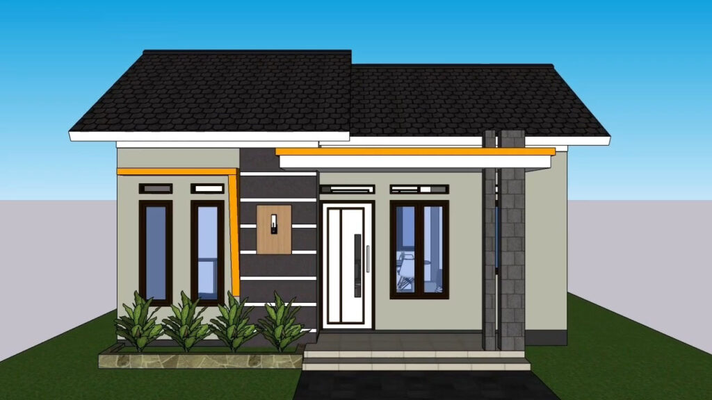 Small House Design 23x20 Feet Home Design 7x6 Meter 2 Bed 1 bath ...