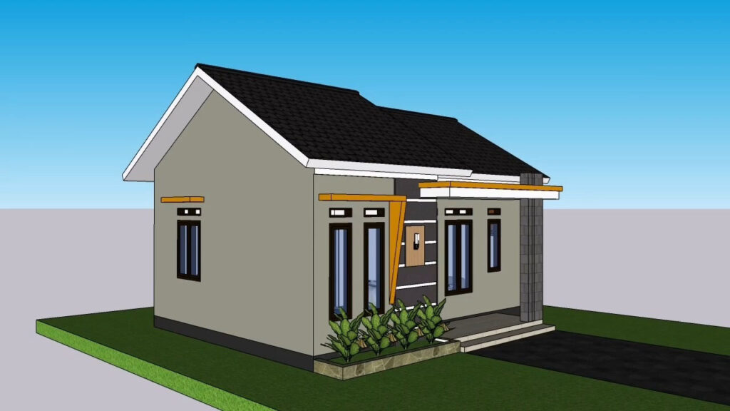 Small House Design 23x20 Feet Home Design 7x6 Meter 2 Bed 1 bath ...