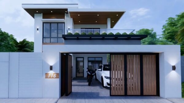 Small House Design 23x26 Feet Home Design 7x8 M 4 Bed 3 Bath