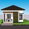 Small House Design 6x10 Meter 20x33 Feet 2 Beds 1 bath