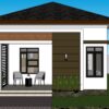 Small House Design 6x10 Meter 20x33 Feet 2 Beds 1 bath