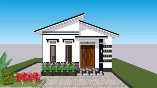 Small House Design 6x10 Meter 20x33 Feet 3 Bed 1 bath