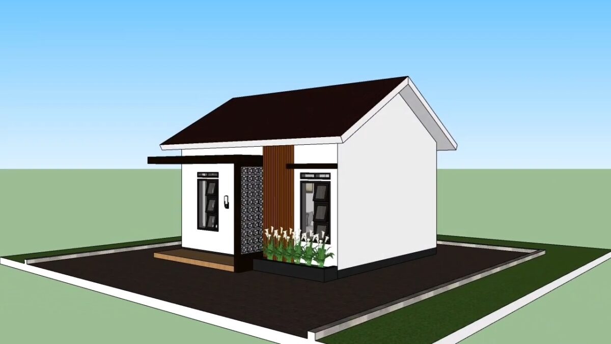 Small House Design 6x5 Meter Home Plan 20x17 Feet 2 Beds 1 bath 30sqm