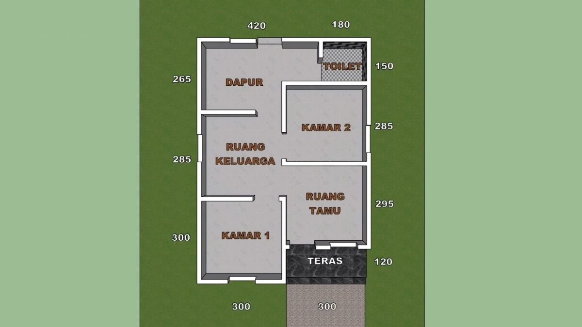 Small House Design 6x8 Meter 20x26 Feet 2 Bed 1 bath 5