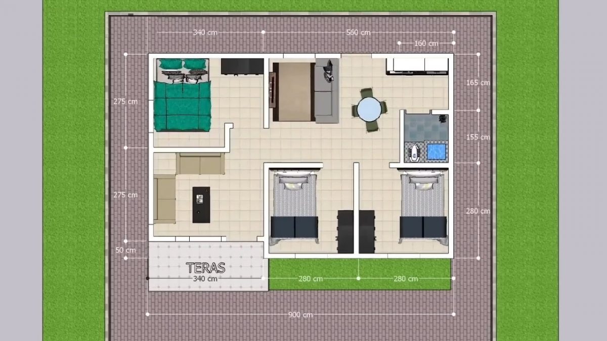 Small House Design 6x9 Meter Home Plan 20x30 Feet 3 Bed 1 bath
