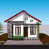 Small House Plan 20x23 Feet 6x7 Meter 2 Beds 1 bath