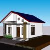 Small House Plan 20x23 Feet 6x7 Meter 2 Beds 1 bath