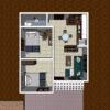Small House Plan 20x23 Feet 6x7 Meter 2 Beds 1 bath
