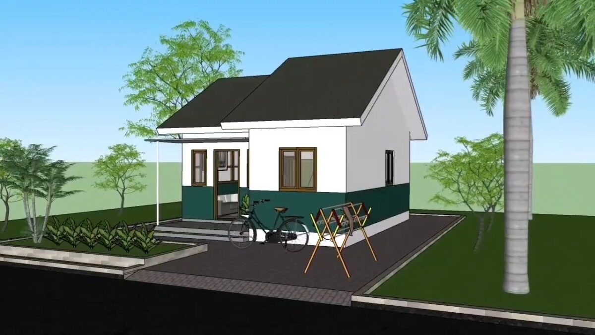 Small House Plan 20x26 Feet Home Design 6x8 Meter 2 Beds 1 bath