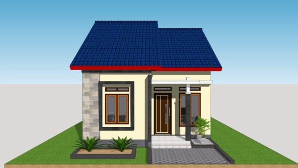 Small House Plan 6x10 Meter 20x33 Feet 3 Beds 1 bath