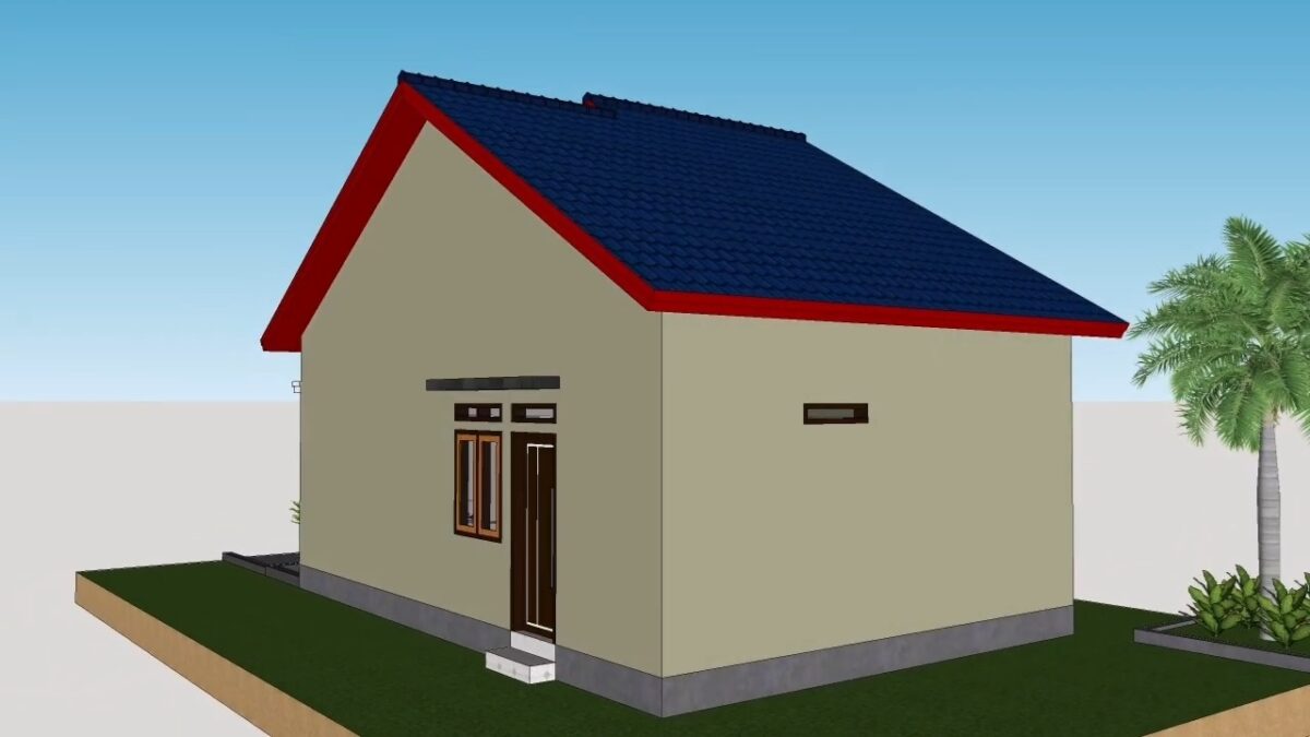 Small House Plan 6x10 Meter 20x33 Feet 3 Beds 1 bath