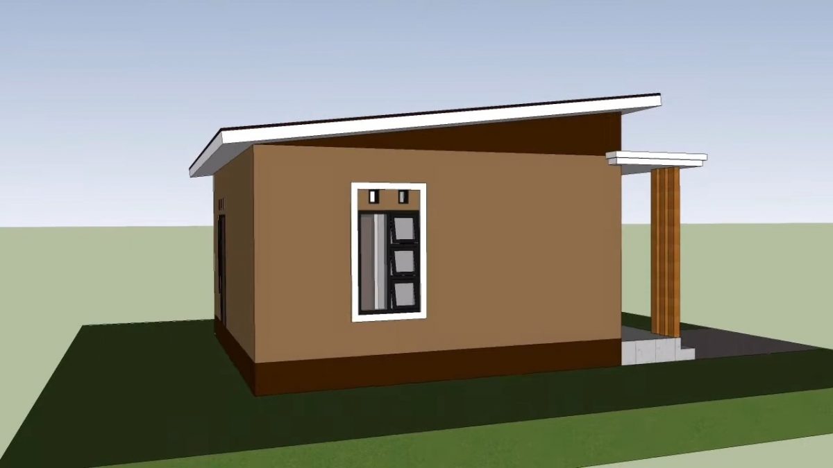 Small House Plan 6x7 Meter 20x23 Feet 2 Bed 1 bath