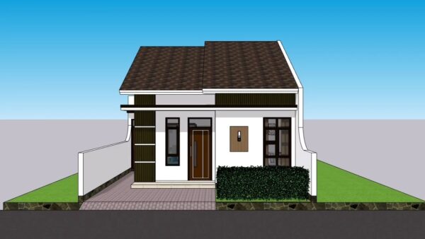 Small House Plan 7x10 Meter Home Design 23x33 Feet 2 Beds 1 bath