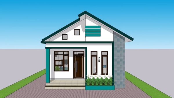 Small House Plan 7x9 Meter 23x30 Feet 3 Beds 1 bath