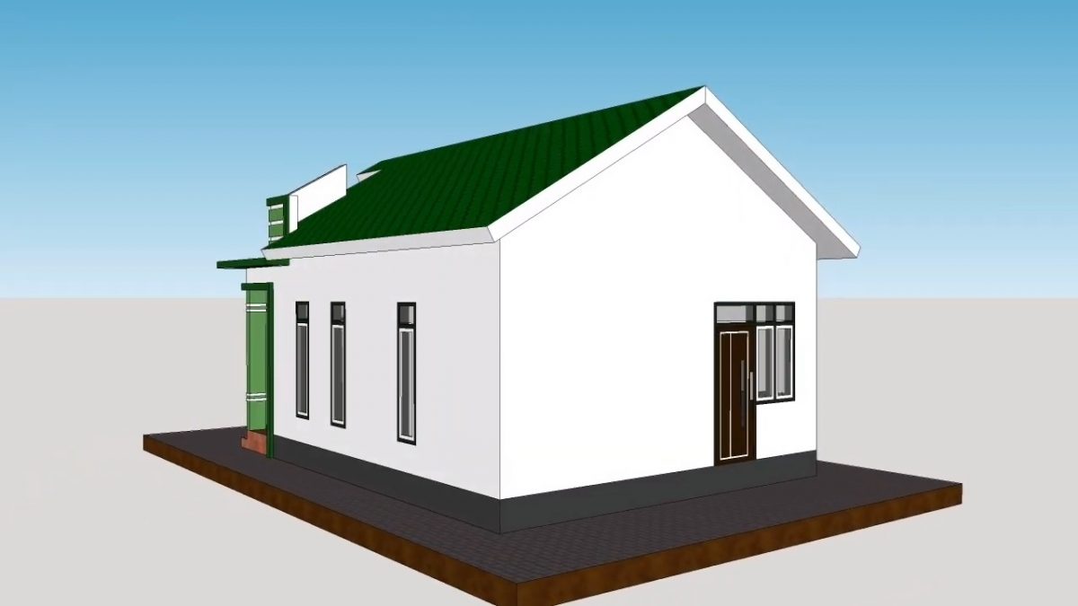 Small House Plans 20x26 Feet House Design 6x8 Meter 2 Bed 1 bath