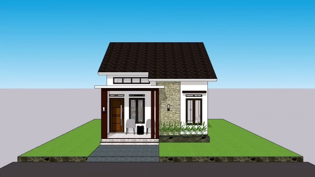 Small House Plans 20x30 Feet Home Design 6x9 Meter 3 Bed 1 bath