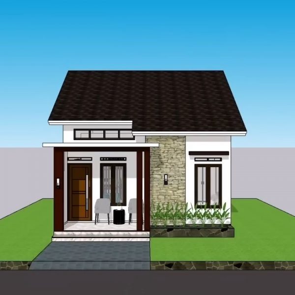 Small House Plans 20x30 Feet Home Design 6x9 Meter 3 Bed 1 bath