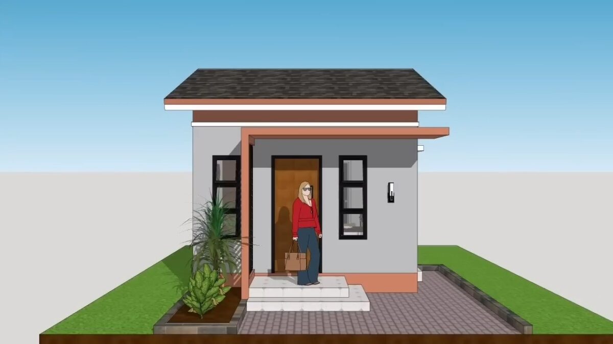Small House Plan 5x6 Meter Home Design 17x20 Feet 1 Bed 1 bath PDF Full Plan