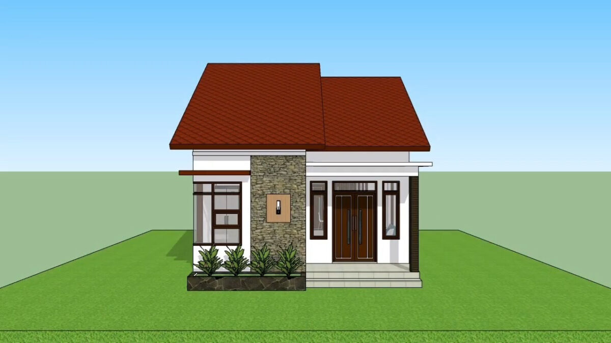 Small House Plans 6x10 Meter 20x33 Feet 3 Bed 1 bath