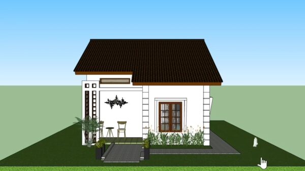 Small House Plans 6x8 Meter 20x26 Feet 2 Beds 1 bath