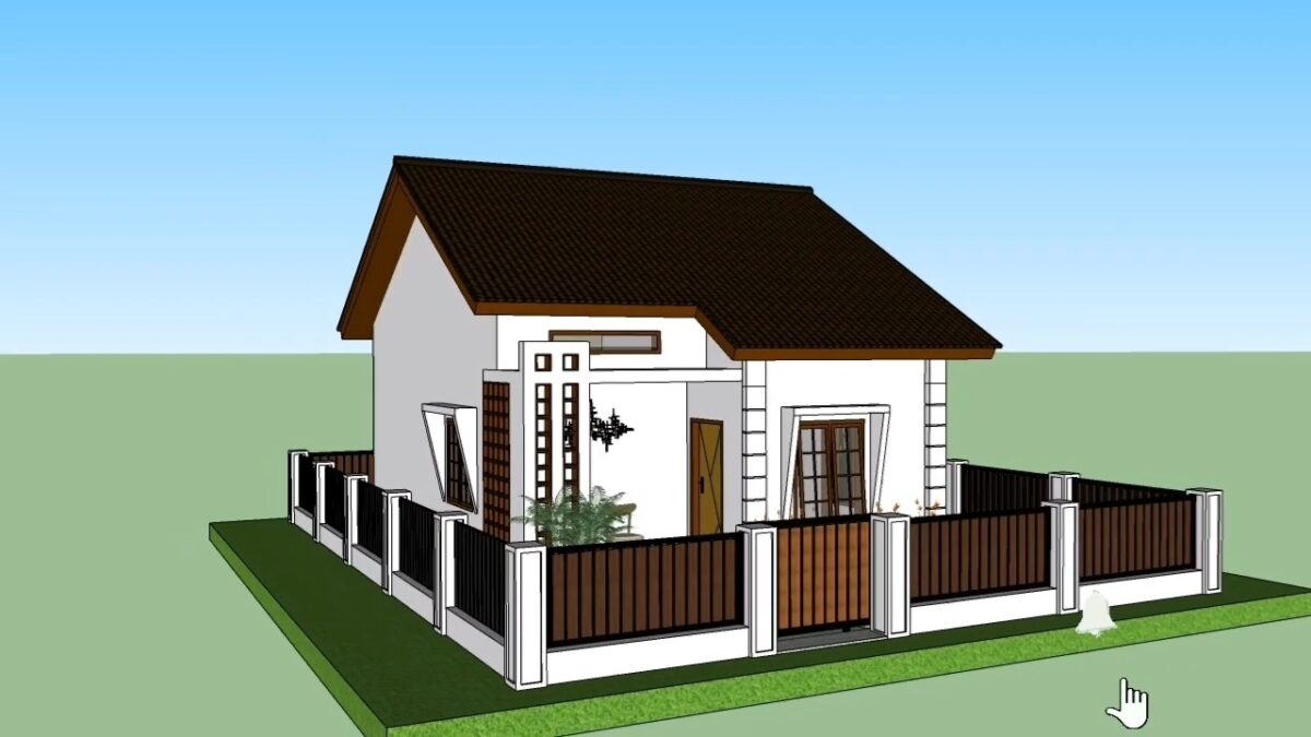 Small House Plans 6x8 Meter Home Design 20x26 Feet 2 Beds 1 bath