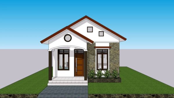 Small House Plans 6x9 Meter 20x30 Feet 3 Beds 1 bath