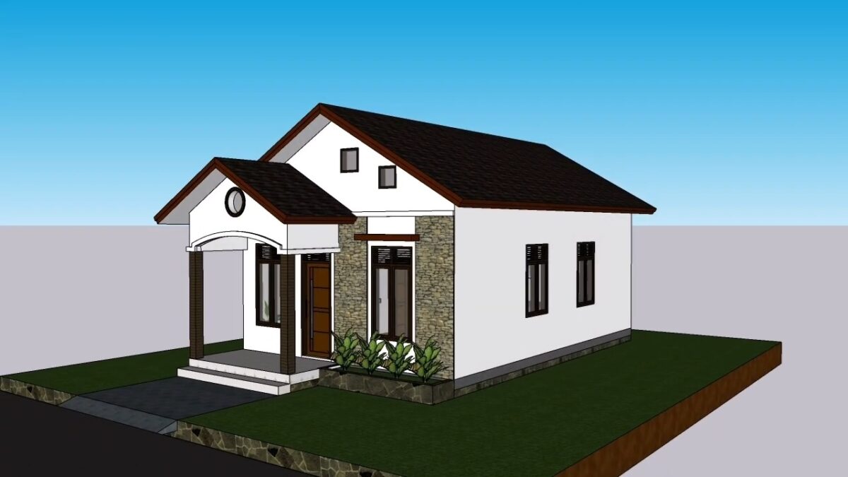Small House Plans 6x9 Meter Home Design 20x30 Feet 3 Beds 1 bath