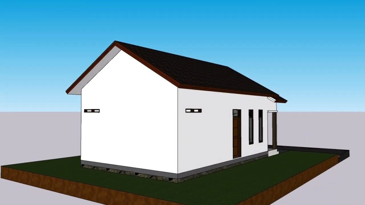 Small House Plans 6x9 Meter Home Design 20x30 Feet 3 Beds 1 bath