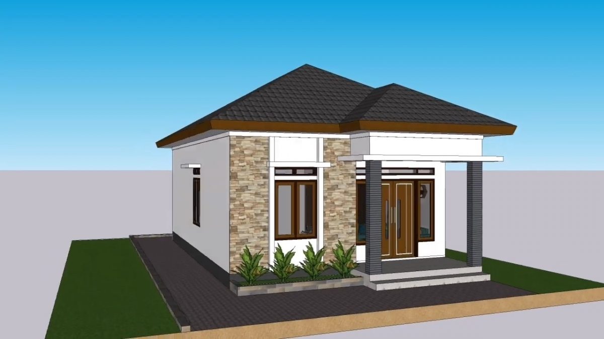 Small House Plans 7x10 Meter Home Design 23x33 Feet 3 Bed 1 bath