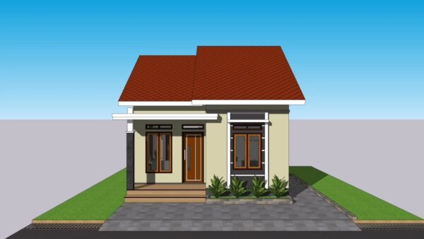 Small House Plans 7x9 Meter 23x30 Feet 3 Bed 1 bath 1