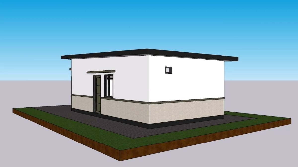 Small House Design 5x9 Meter Home Design 17x30 Feet 2 Beds 1 bath