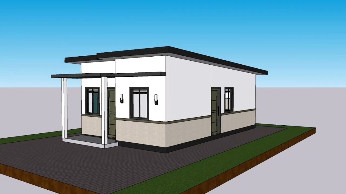 Small House Design 5x9 Meter Home Design 17x30 Feet 2 Beds 1 bath