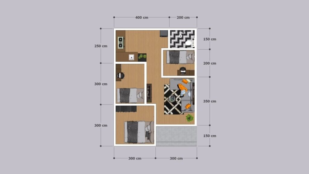 Small House Design 6x8.5 Meter Home Design 20x28 Feet 2 Beds - House