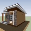 Small House Plan 20x23 Feet Home Design 6x7 Meter 2 Beds 1 bath