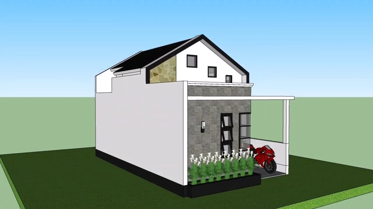 Small House Plans 5x8 Meter Home Design 17x26 Feet 2 Beds 1 bath PDF Full Plan