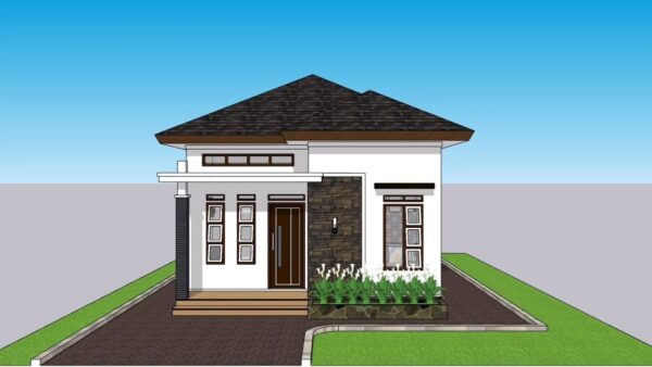 Small House Plans 6x8 Meter Home Design 20x26 Feet 2 Beds