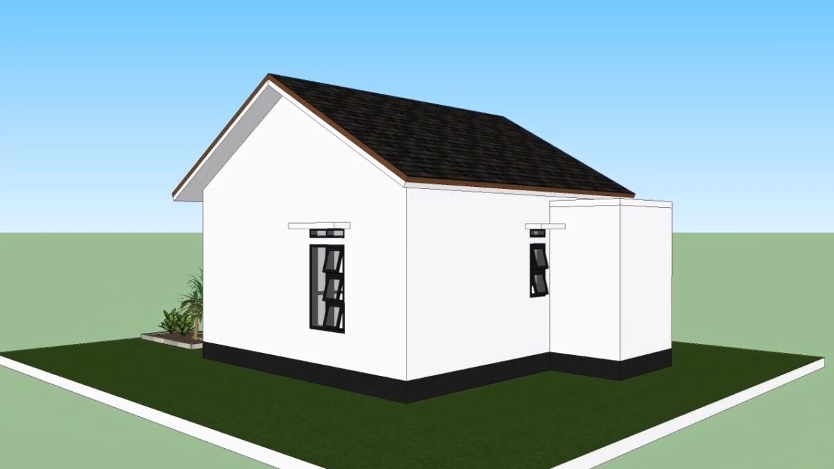 Tiny House Plan 6x7 Meter Home Plan 20x23 Feet 2 Beds 1 bath 42sqm PDF Full Plan