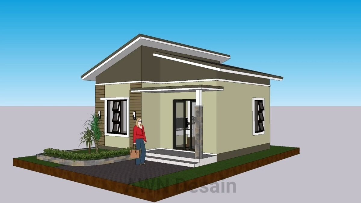 20x20 Small House Design 6x6 Meter 1 Bed 1 Bath 1