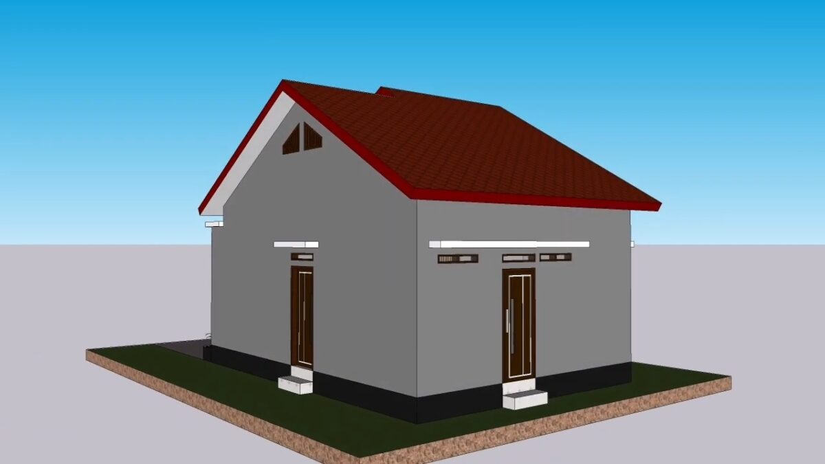 20x33 Small House Design 6x10 Meter 2 Beds 1 bath PDF Full Plan